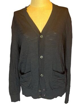 💙Gap 100% Merino Wool V-Neck Cardigan Navy w Pockets